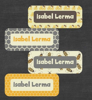 Water resistant  Honey Bee Name Labels