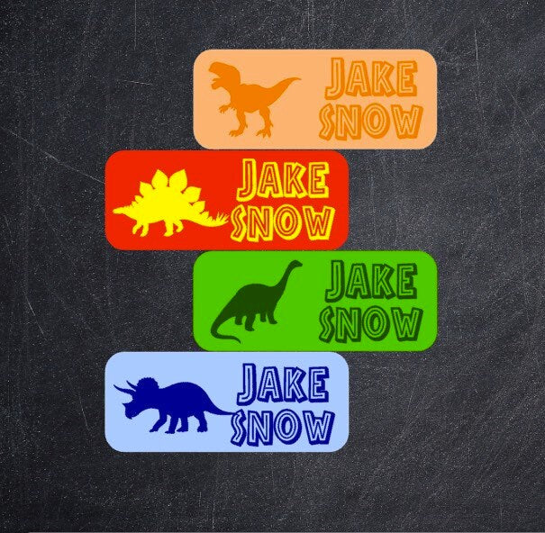 Water resistant Dinosaur Name Labels