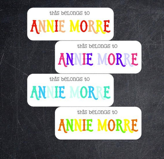 Colorful Name Labels