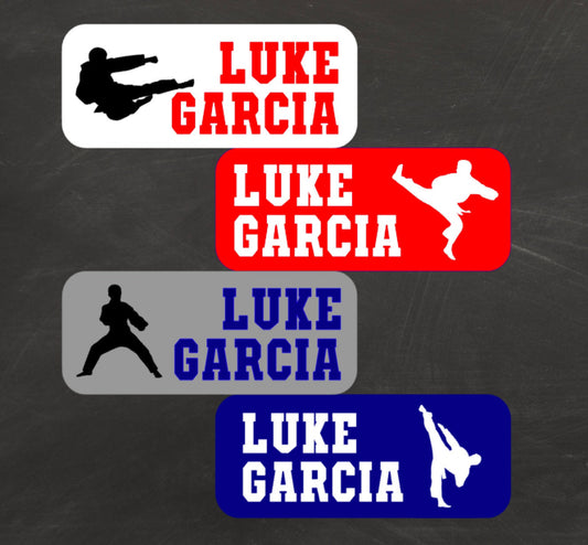 Martial Arts Name Labels