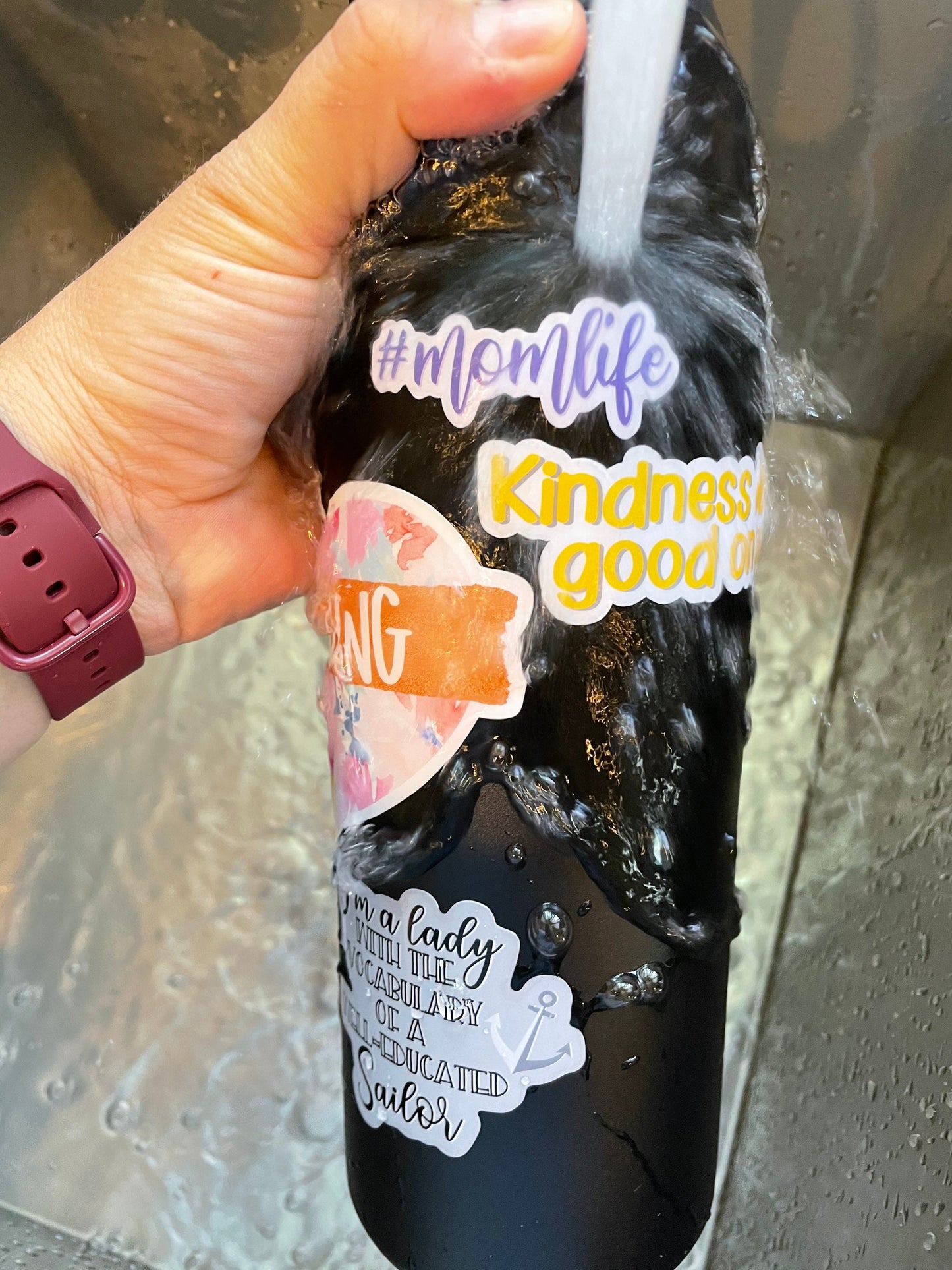 Single with a harem of book girlfriends waterproof sticker