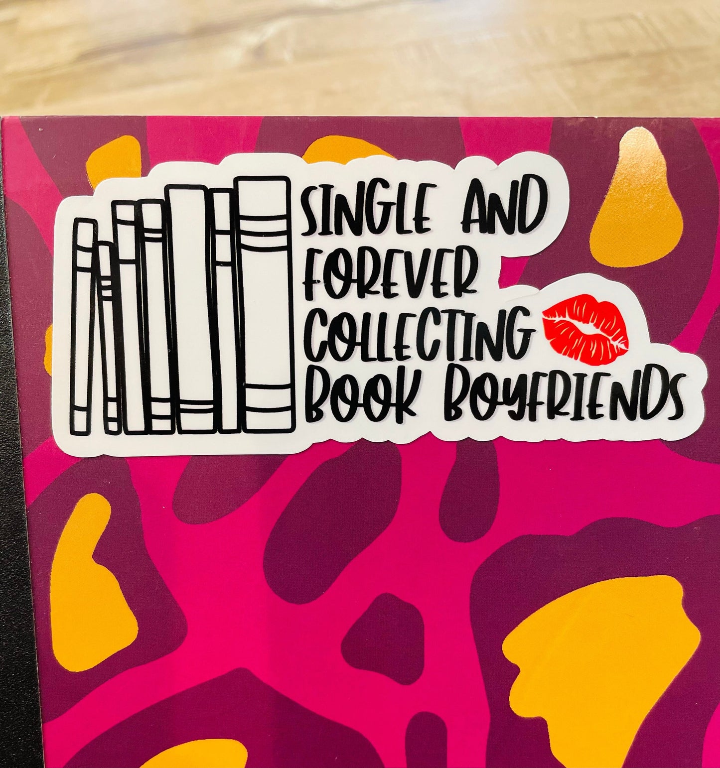 Single and forever collecting book boyfriends waterproof sticker