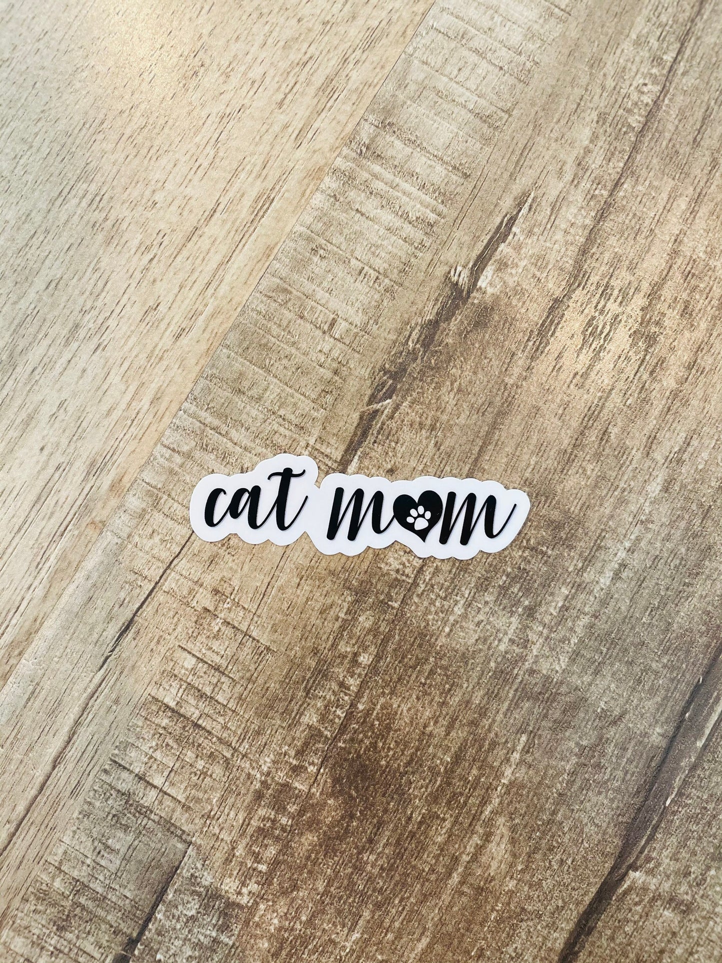 Dog mom, cat mom waterproof sticker