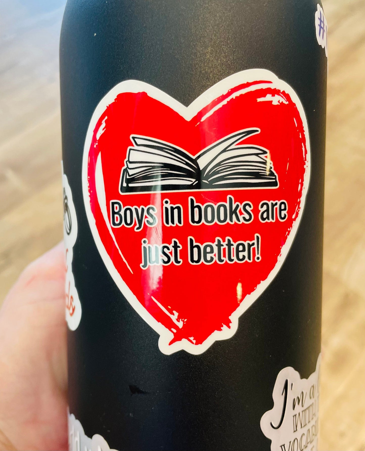 Boys are better in books waterproof sticker