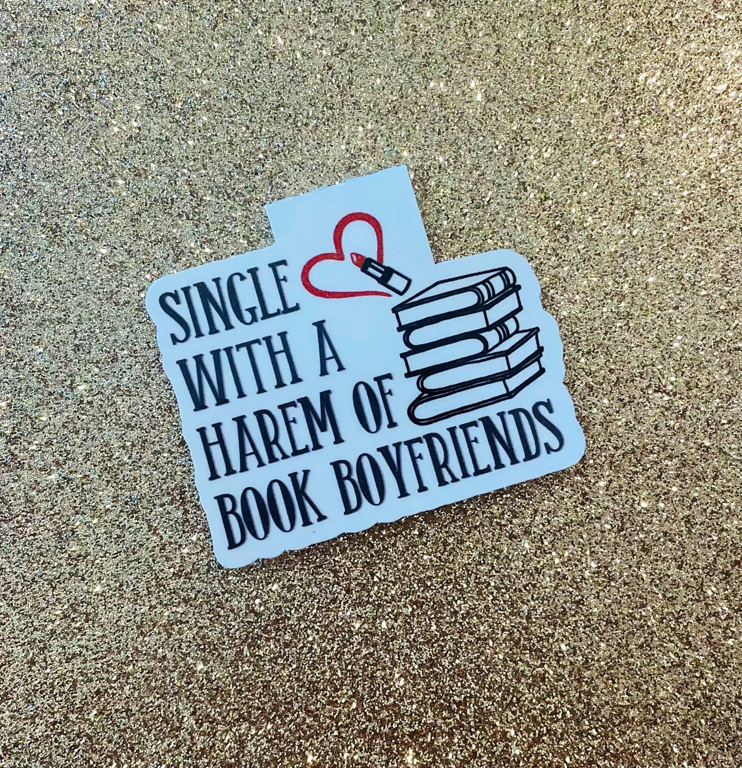 Single with a harem of book boyfriends magnetic bookmark