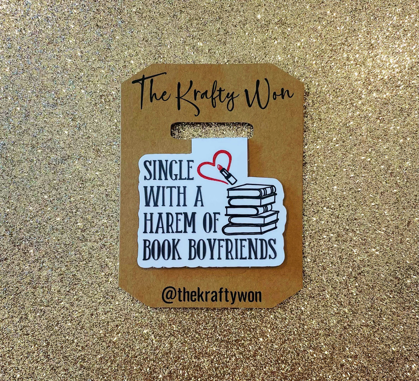 Single with a harem of book boyfriends magnetic bookmark