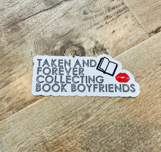 Taken and forever collecting book boyfriends waterproof sticker