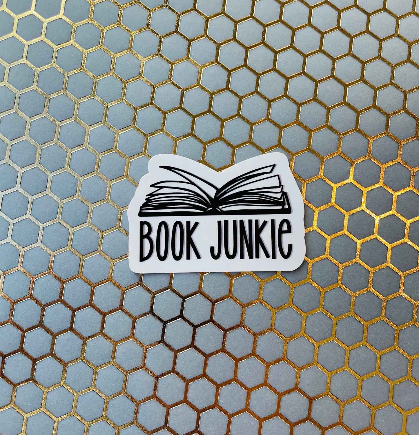 Book Junkie waterproof sticker