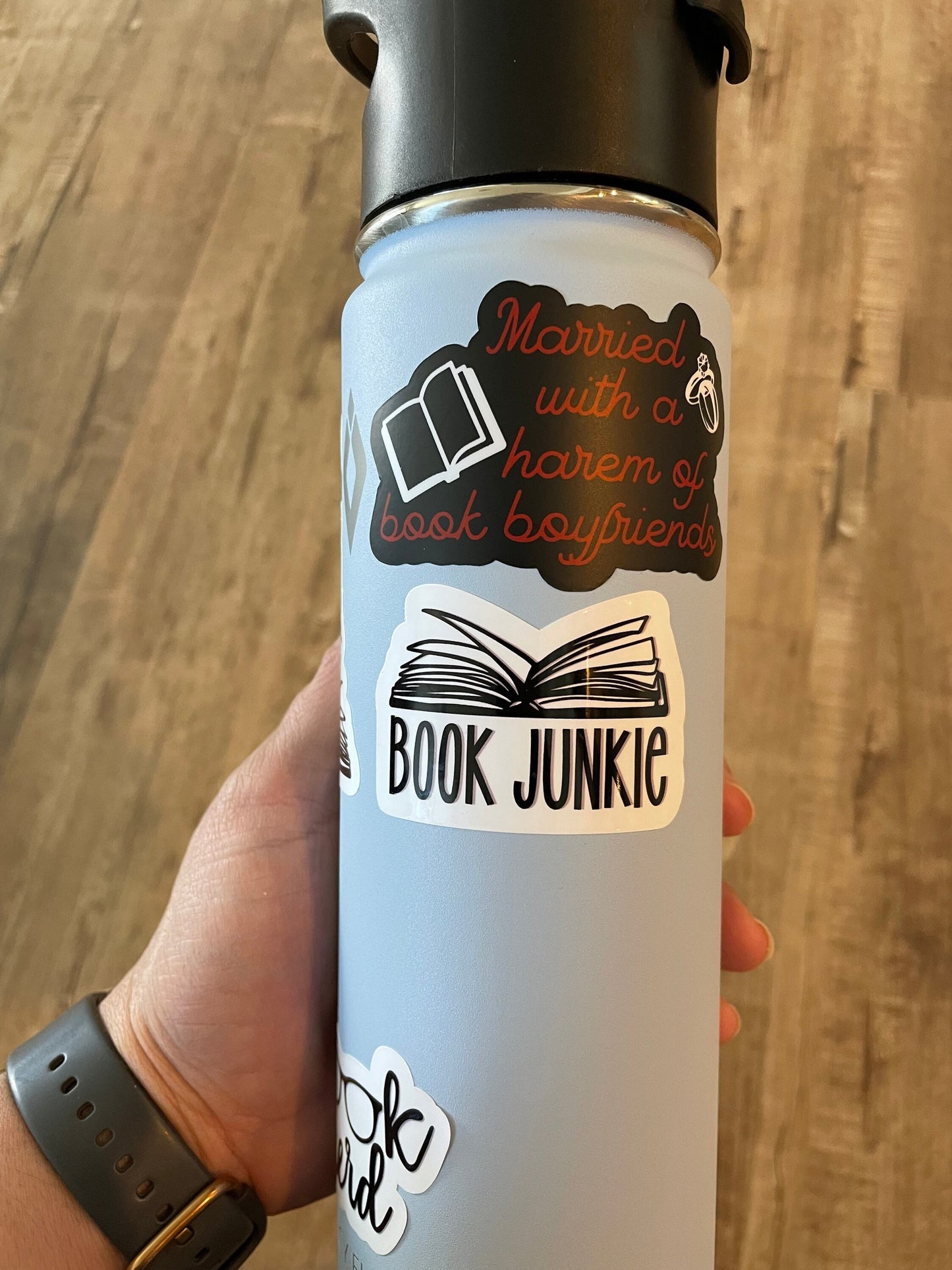 Book Junkie waterproof sticker