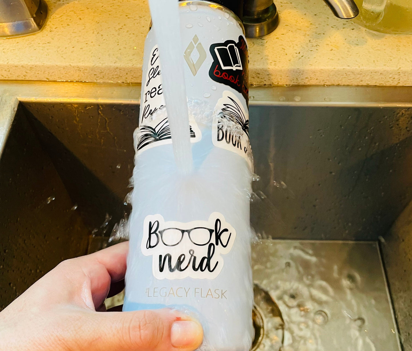 Book Nerd waterproof sticker