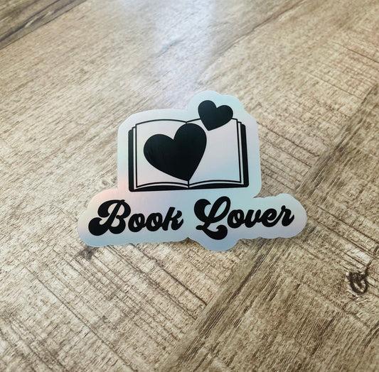 Book Lover Holographic waterproof sticker