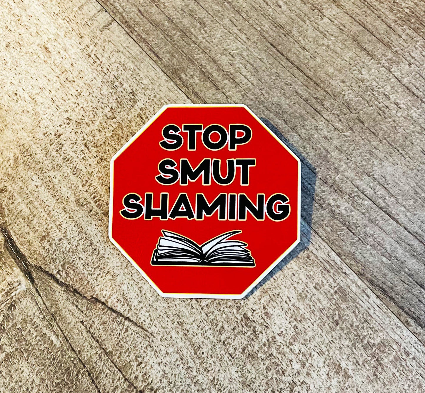 Stop Smut Shaming book waterproof sticker