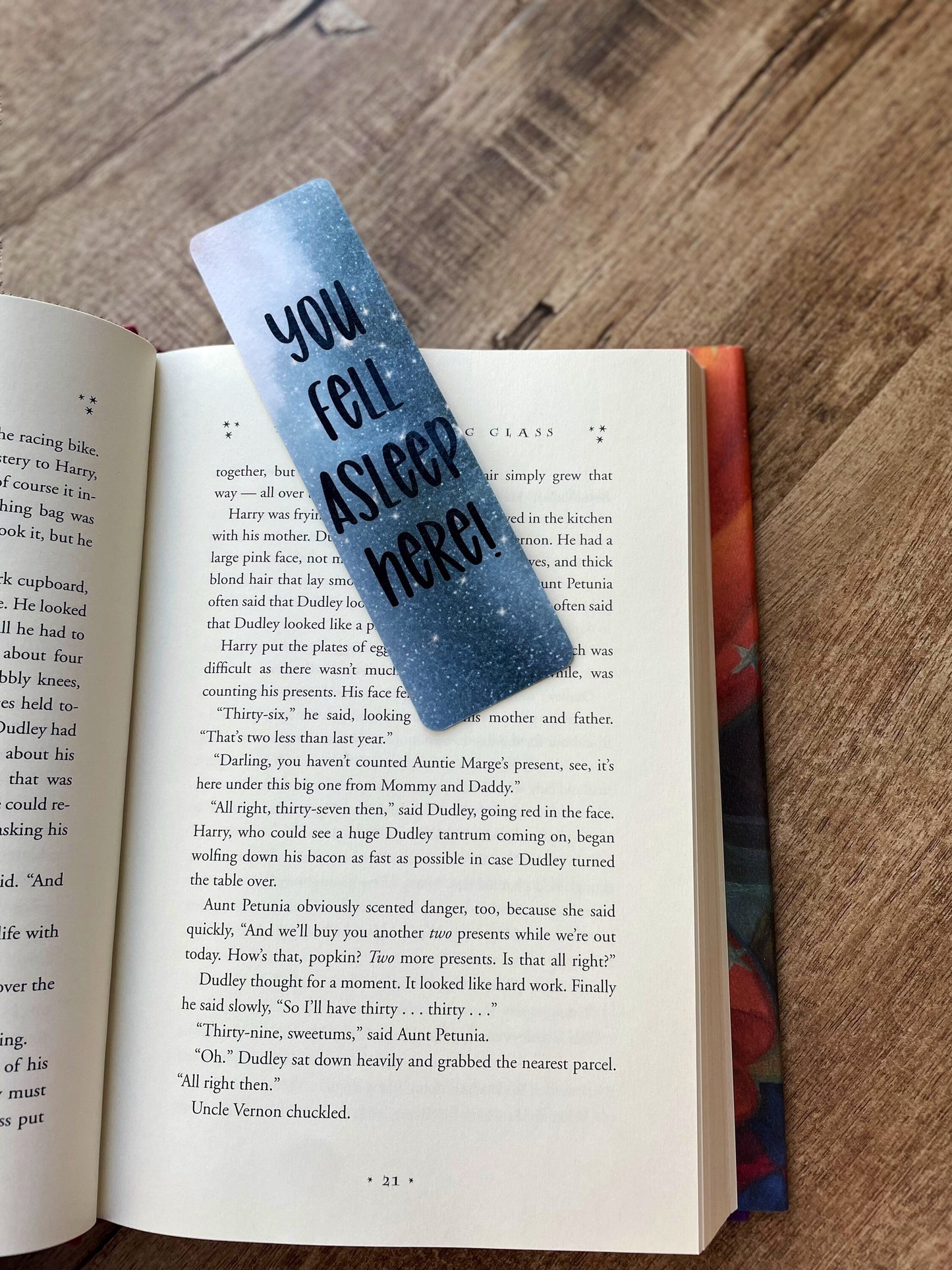 You fell asleep here bookmark