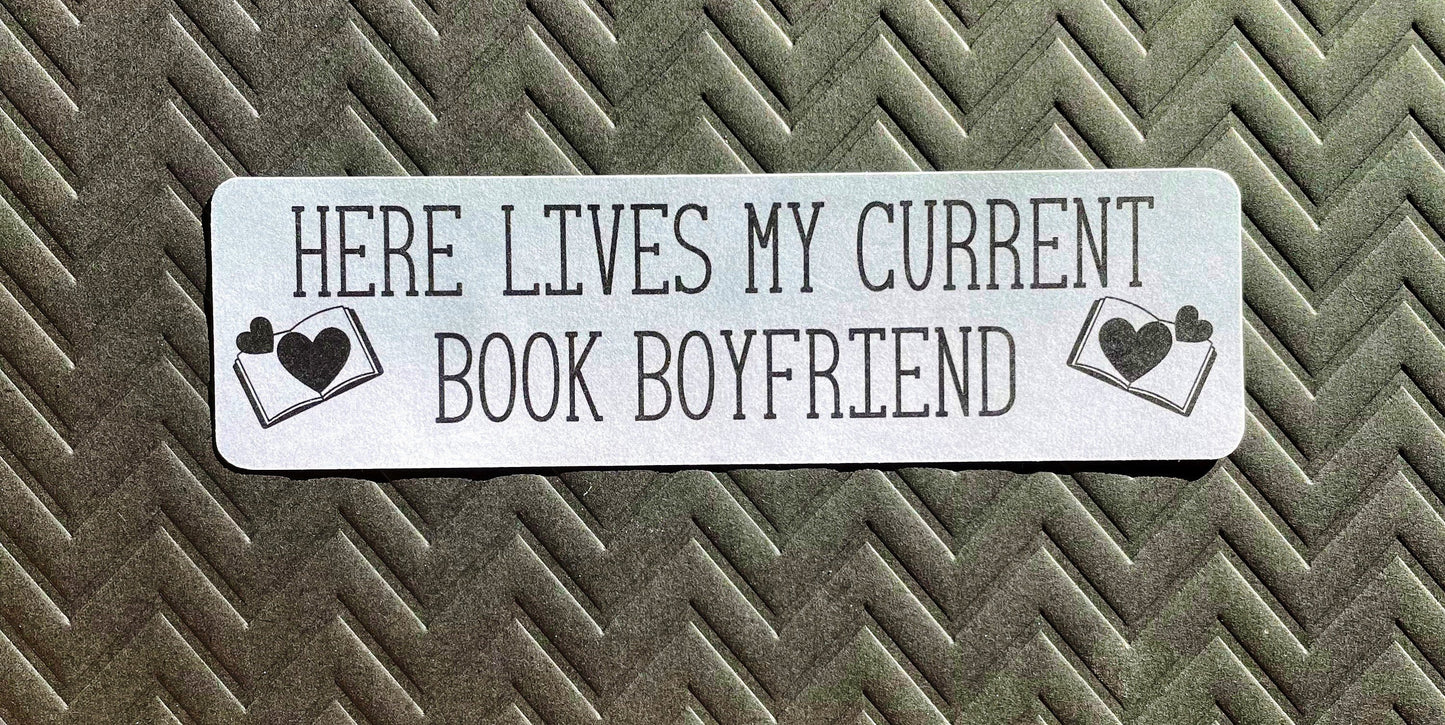 Here lives my current book boyfriend bookmark