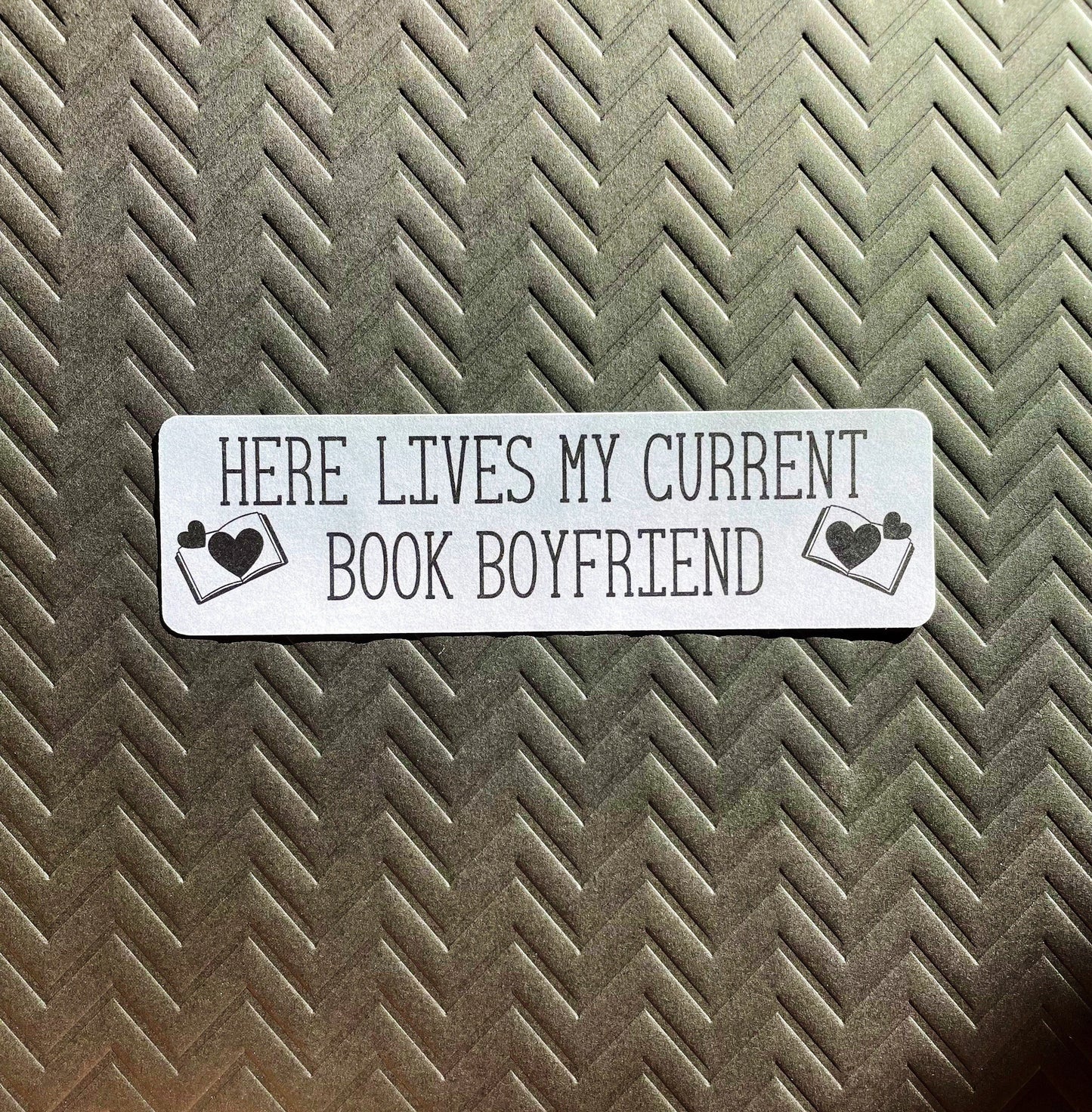 Here lives my current book boyfriend bookmark