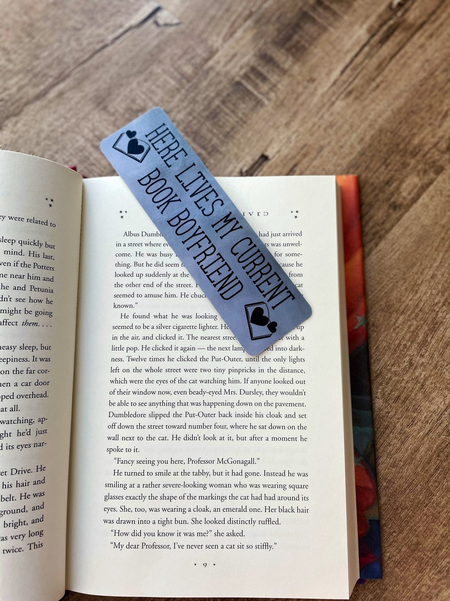 Here lives my current book boyfriend bookmark