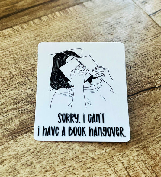 Sorry,  I can’t I have a book hangover. Waterproof sticker