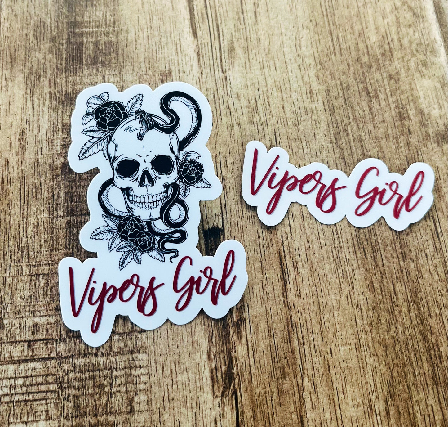 Vipers Girl with skull Waterproof sticker