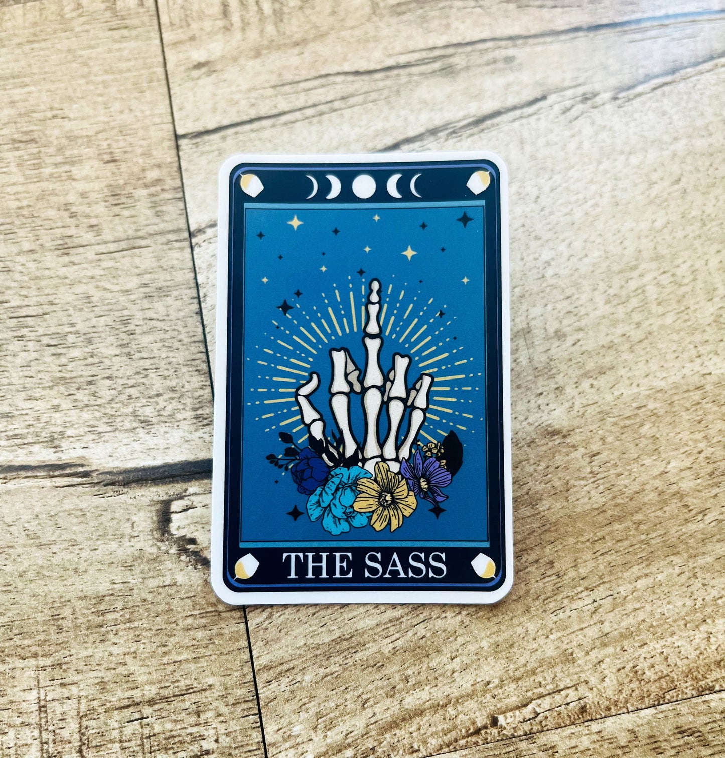 The sass tarot card waterproof sticker