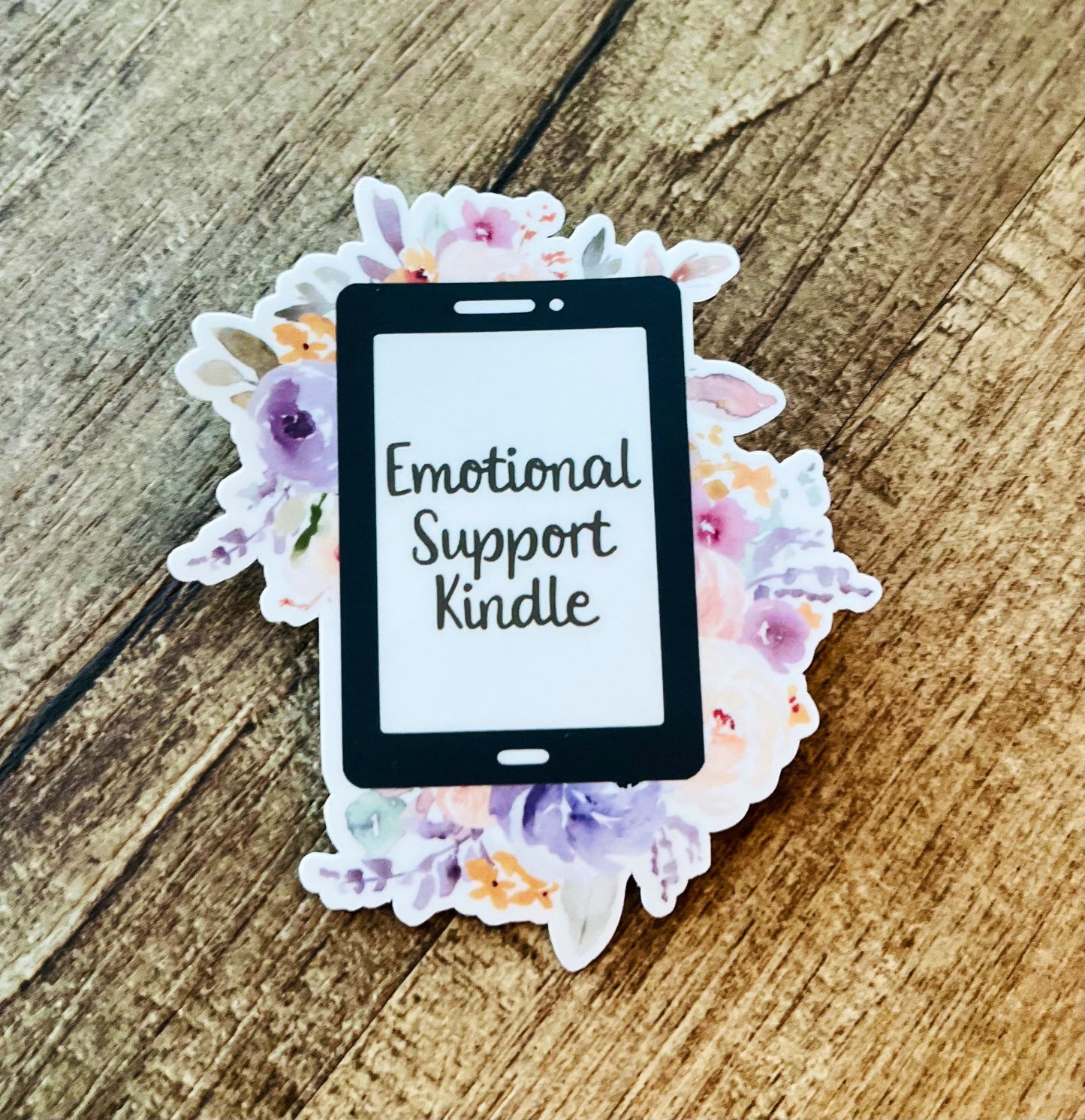 Emotional support kindle. Waterproof sticker