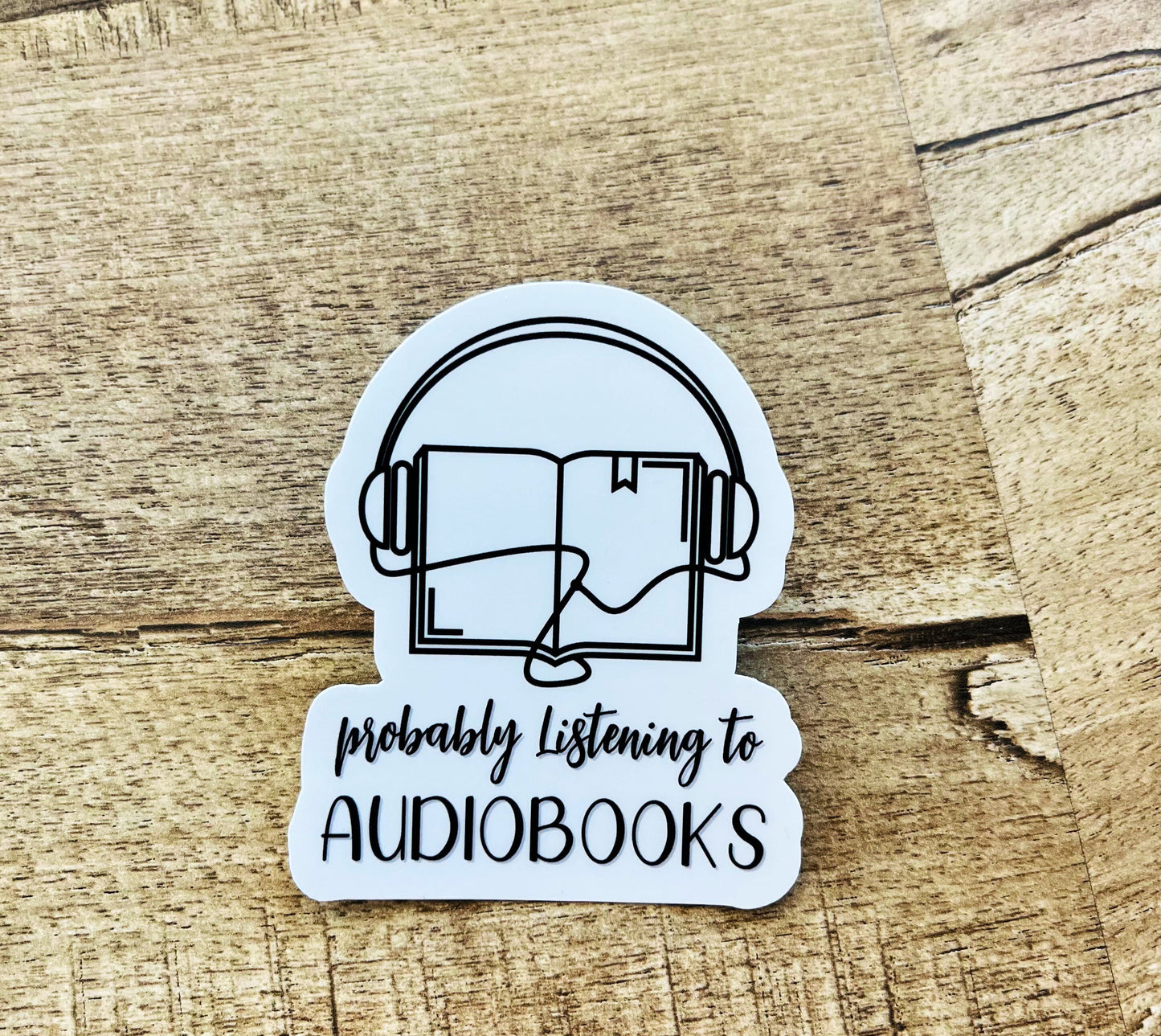 Probably listening to Audiobook’s waterproof sticker